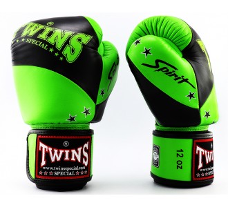 Боксерские перчатки Twins Special (BGVL-10 black/green)